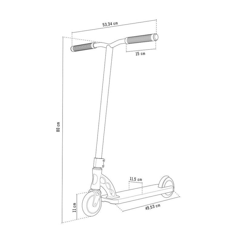 MGP VX Origin Pro Stuntstep Faded in Zwart en Groen