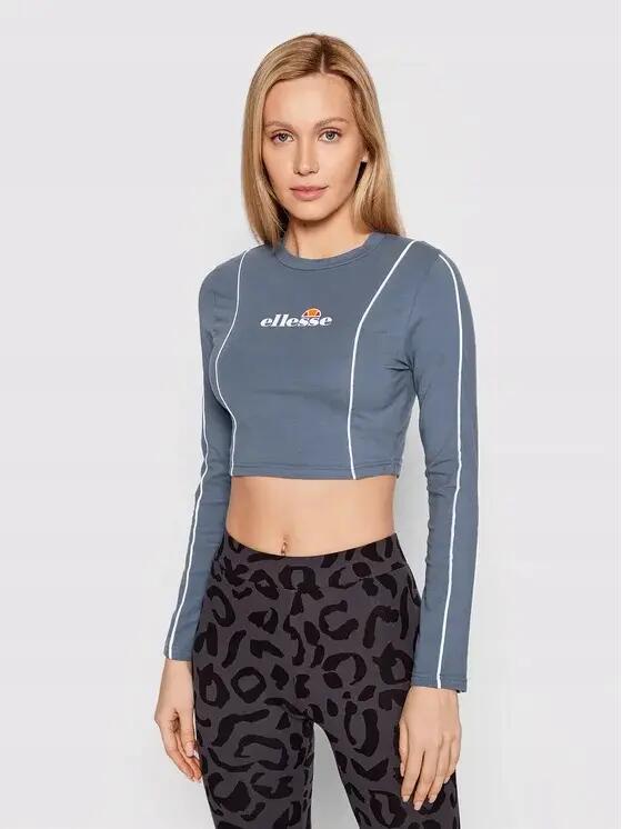 KOSZULKA DAMSKA Z DŁUGIM RĘKAWEM BLUZKA CROP ELLESSE 2/6