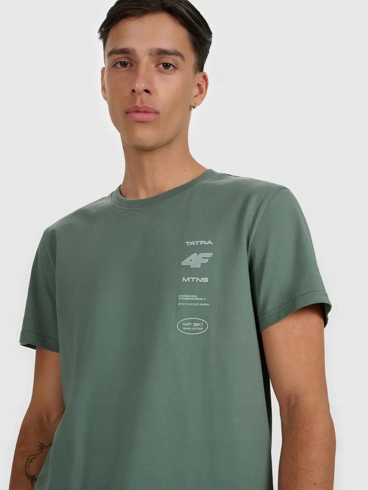 T-SHIRT MĘSKI 4F KOSZULKA APRES SKI BAWEŁNIANA TTSHM2402 2/6