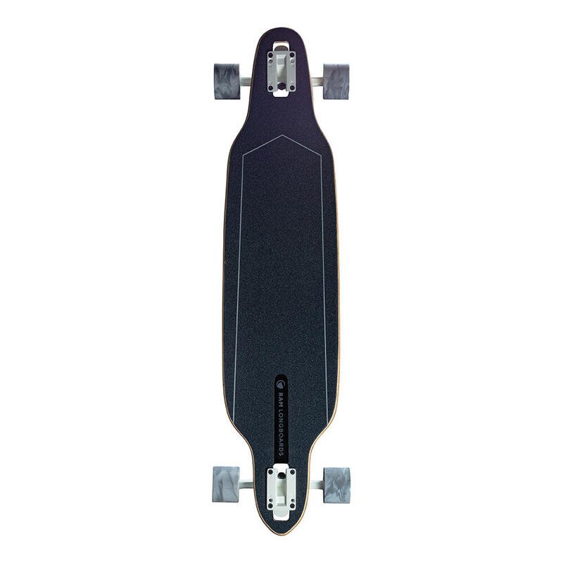 RAM Longboard Komplettboard 38" x 8,75" ABEC 9 Solitary weiß