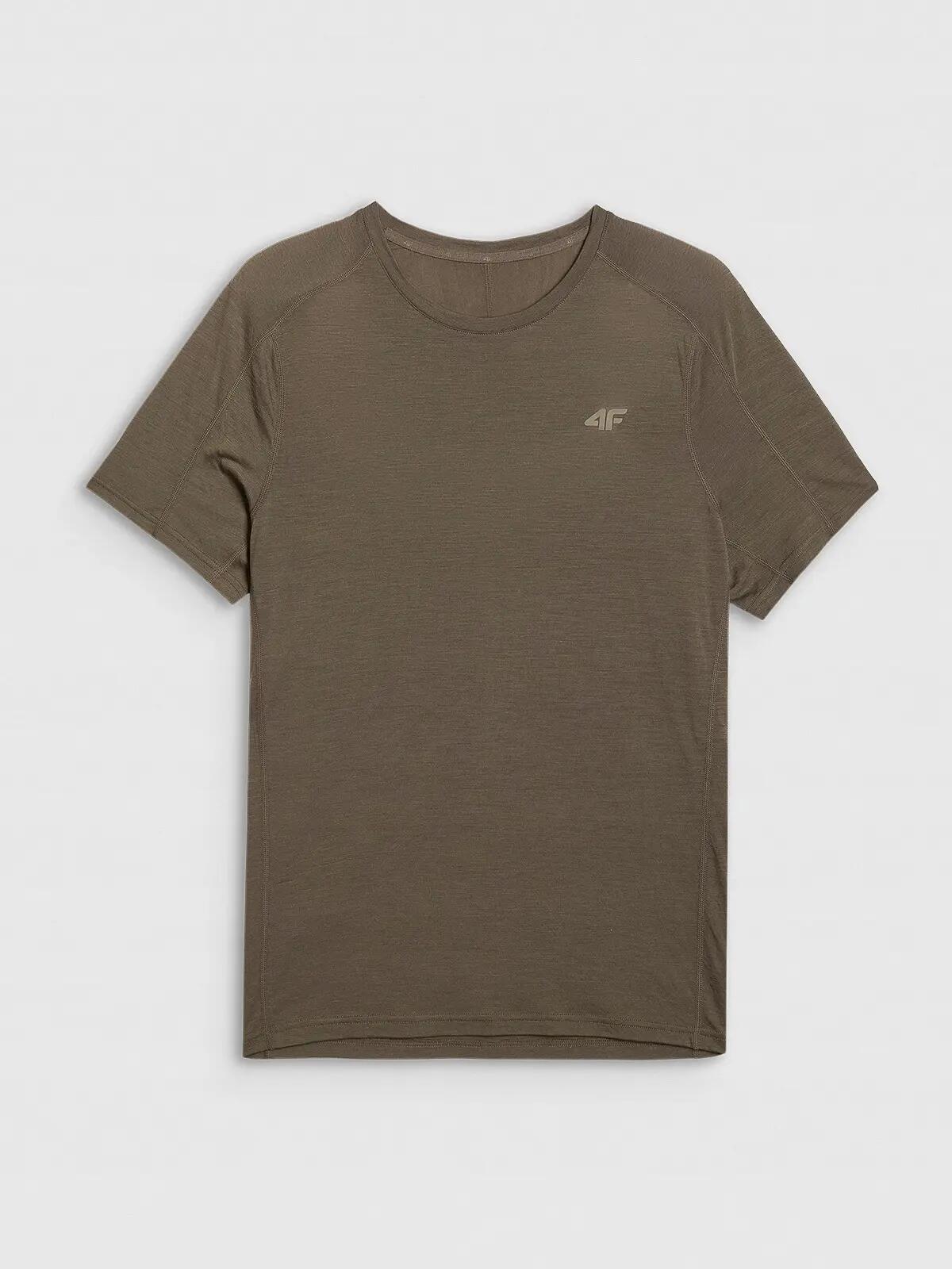 T-SHIRT TREKKINGOWY MĘSKI 4F Z WEŁNY MERINO TFTSM1526 7/10