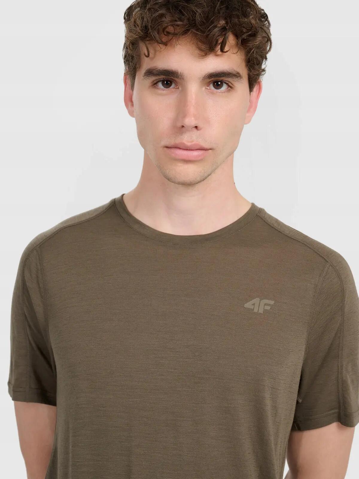 T-SHIRT TREKKINGOWY MĘSKI 4F Z WEŁNY MERINO TFTSM1526 3/10