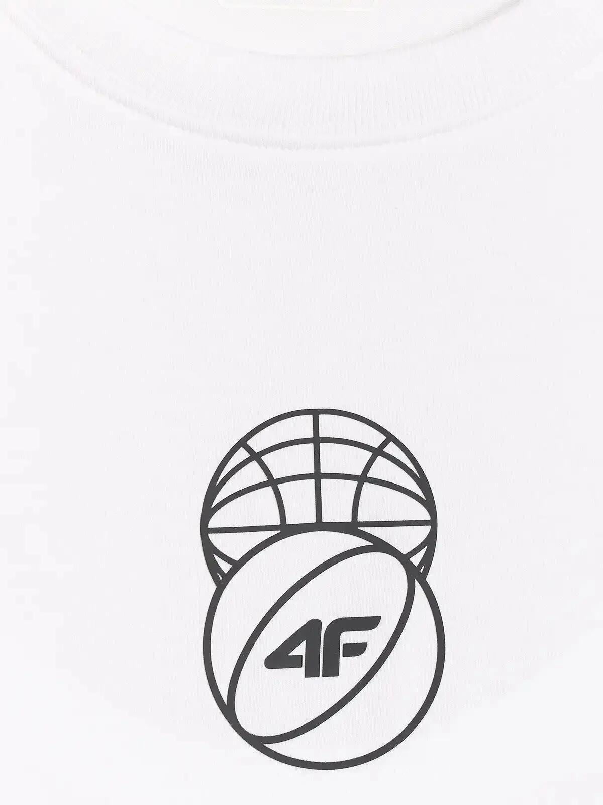 T-SHIRT MĘSKI 4F KOSZULKA SPORTOWA Z NADRUKIEM 1 BAWEŁNA  M3328 SS26 5/6