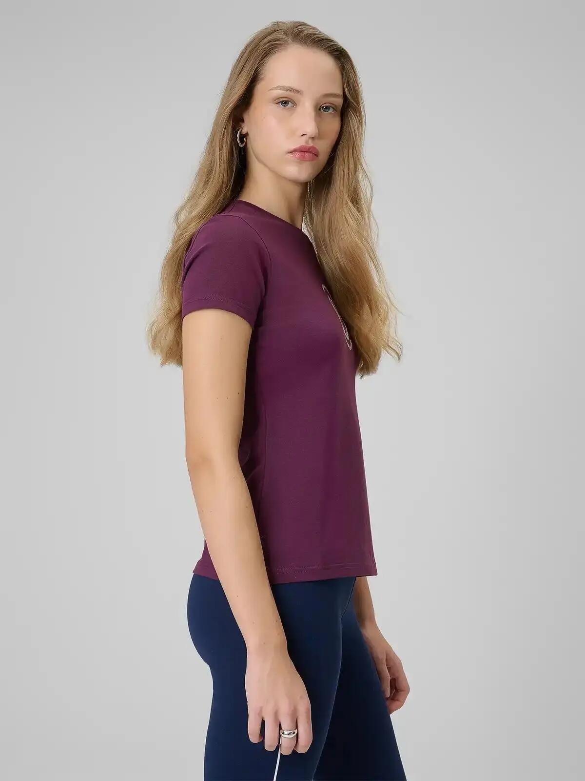 T-SHIRT DAMSKI 4F KOSZULKA BAWEŁNIANA DO TENISA  F2723 SS26 6/12