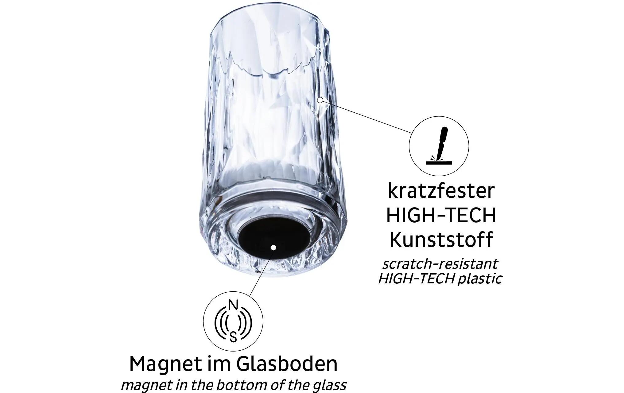 Silwy verres plastique magnétiques lot de 4 40 ml 3/3