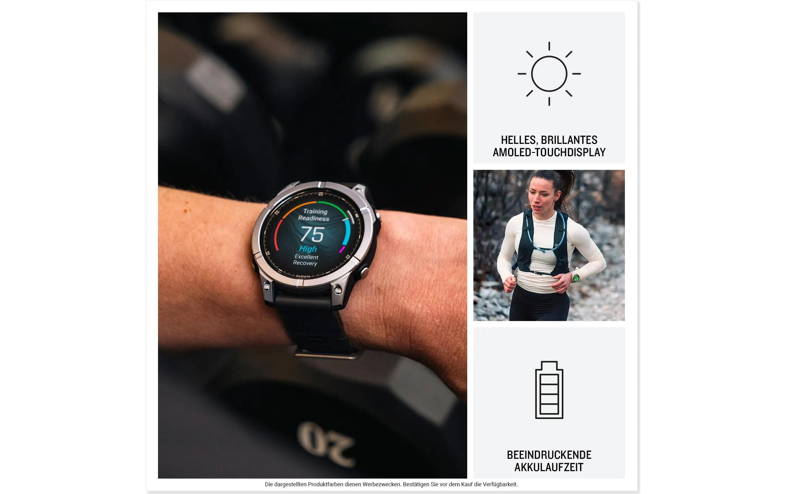 GARMIN Fenix E Sportuhr 47 mm Silber 3/3