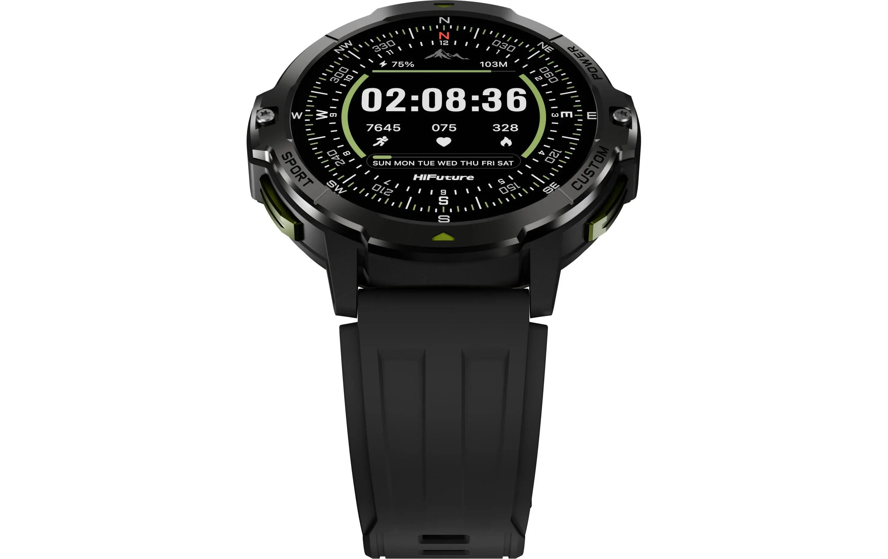 HiFuture Vortex Montre Connectée 1,46" HD GPS Noir 2/3