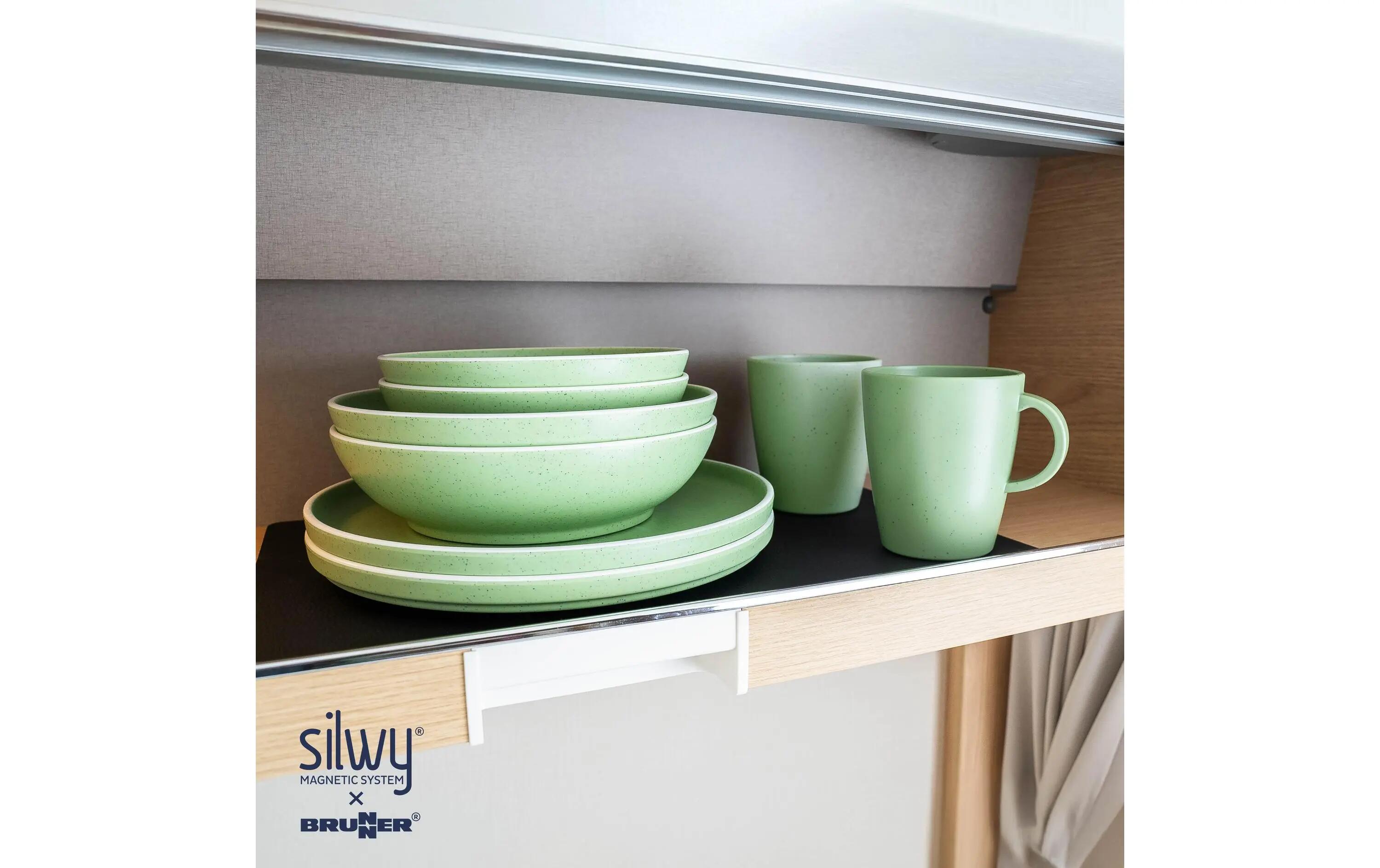Silwy Set Vaisselle Plastique Magnétique Dolomit Green 11 pcs 2/2