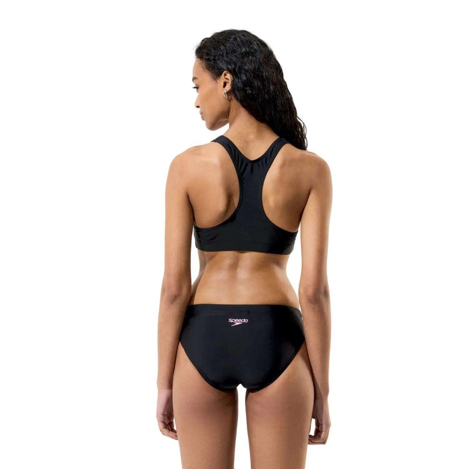 Speedo Colorblock Bikini Damen schwarz chlorbeständig 3/4