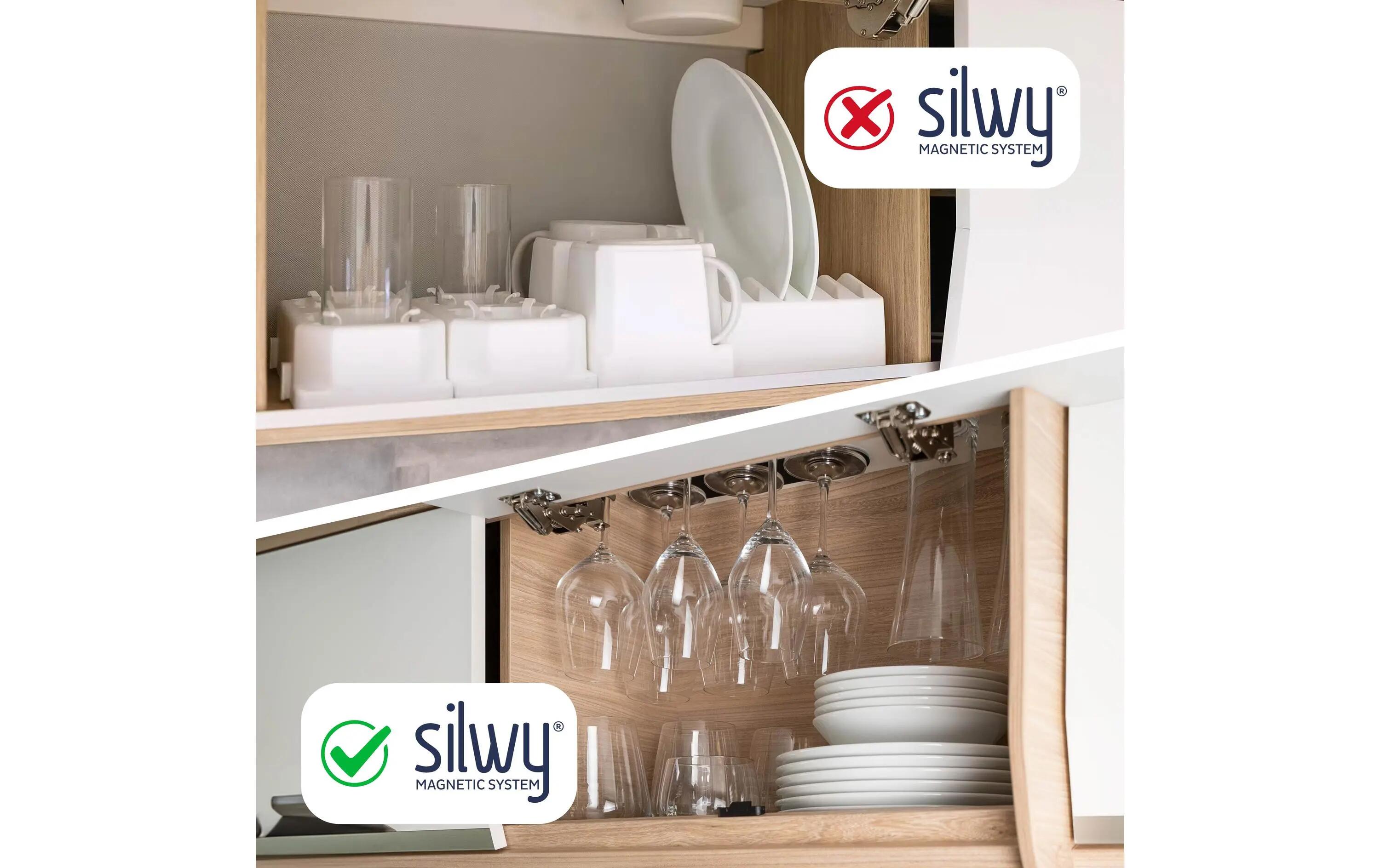 Silwy Bicchiere da vino magnetico in cristallo 3/3