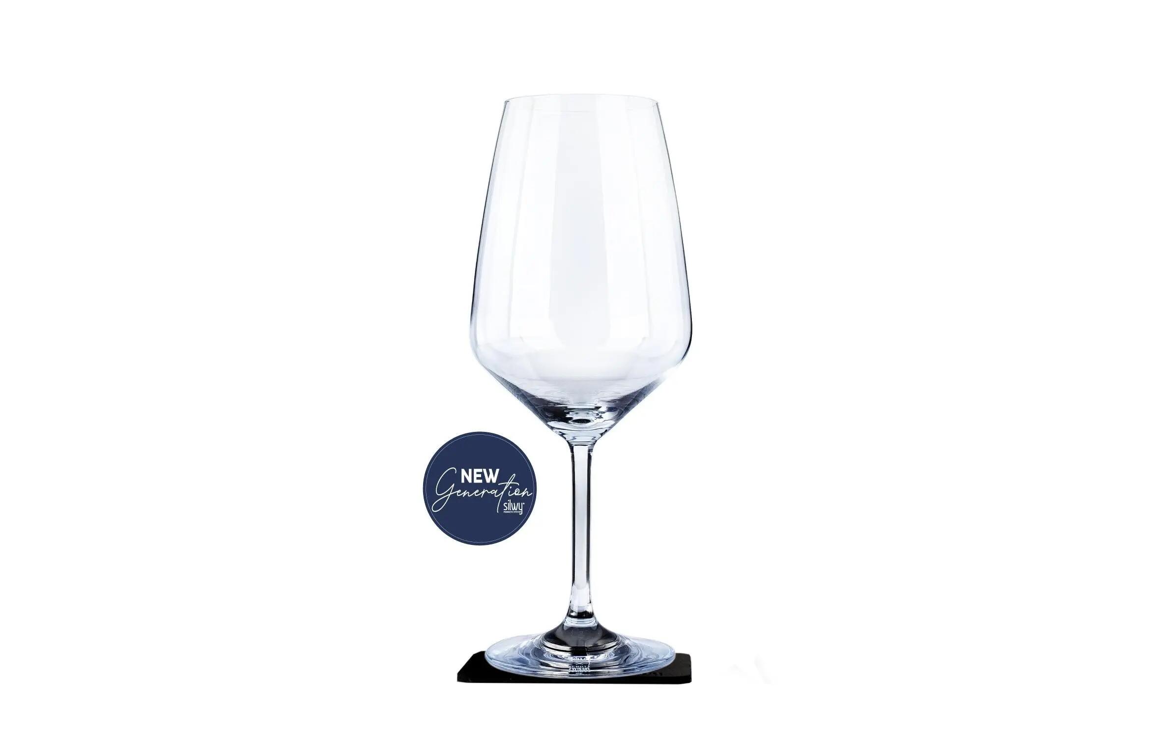 Silwy Bicchiere da vino magnetico in cristallo 2/3