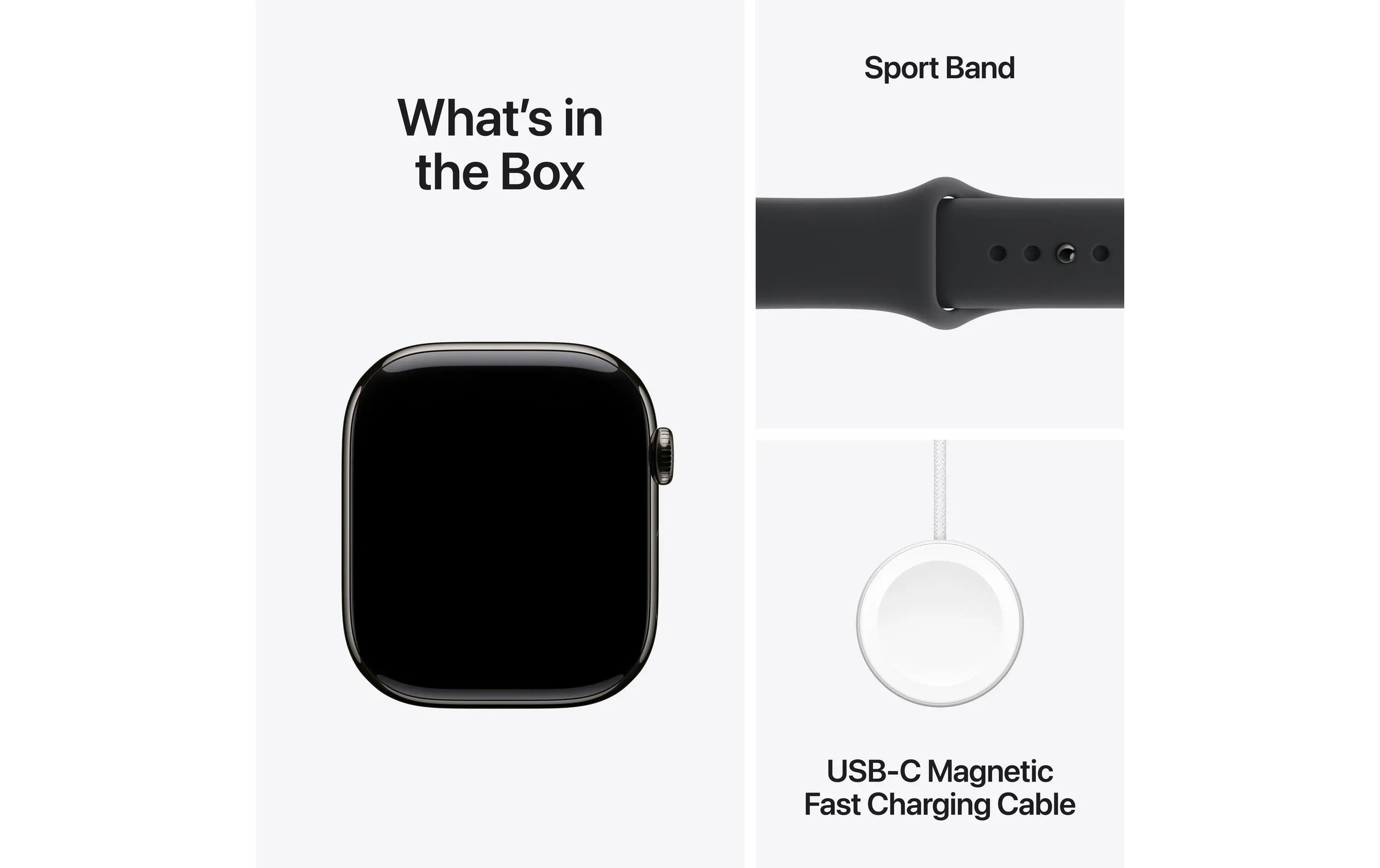 Apple Watch Series 11 46mm LTE Slate Titanium Black Sport S/M 2/3