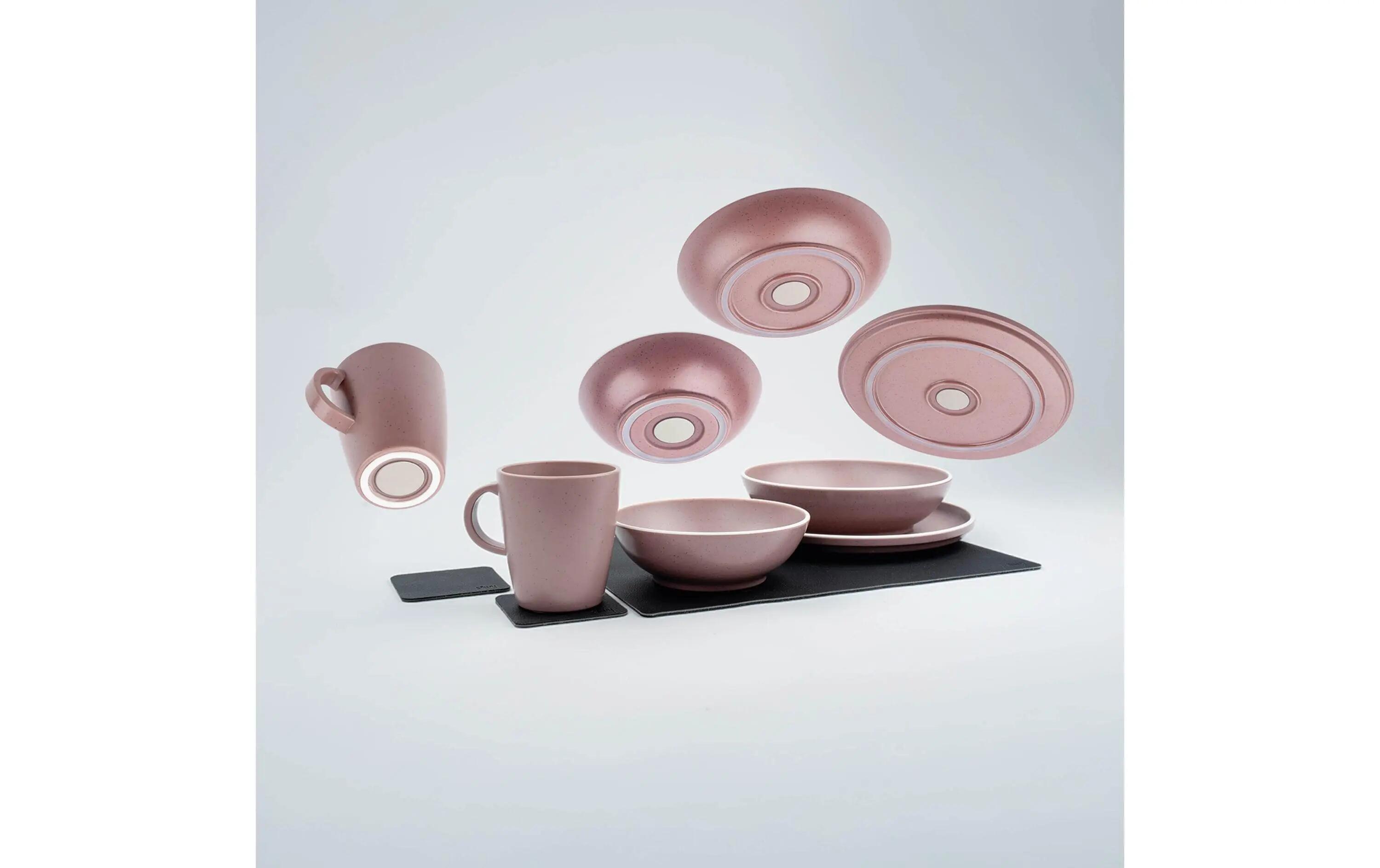 Silwy Set stoviglie magnetiche plastica DOLOMIT ROSE 2/3