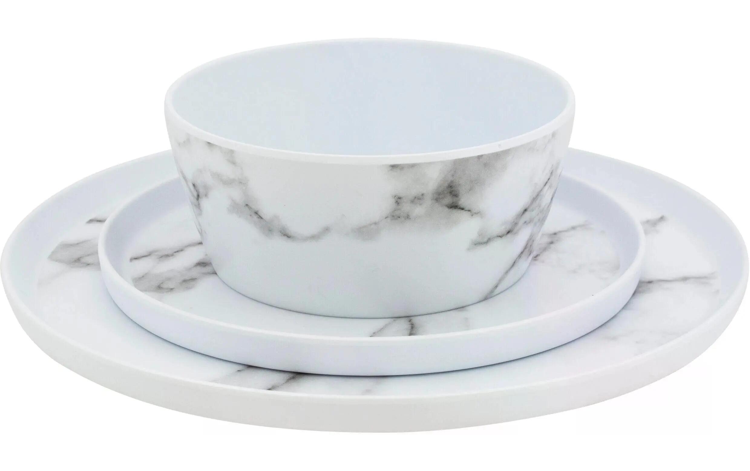 Eurotrail Set stoviglie outdoor Marble Bianco 16 pezzi 3/3