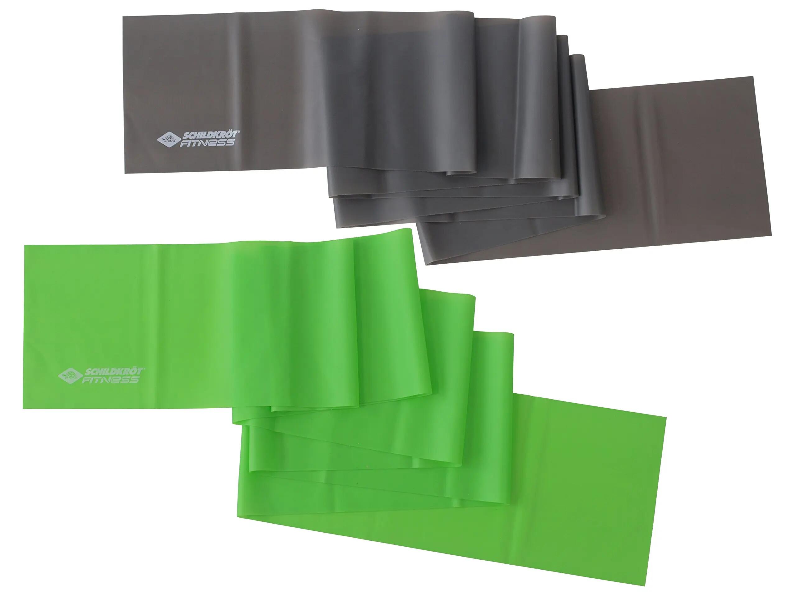 Bandes de Fitness, Lot de 2, sans Latex, Vert/Anthracite 2/6