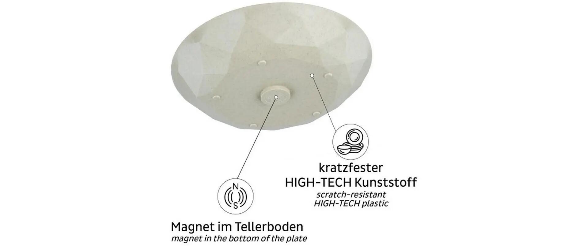 Silwy Piatto Magnetico Universale Sabbia, 24 cm, set da 2 2/3