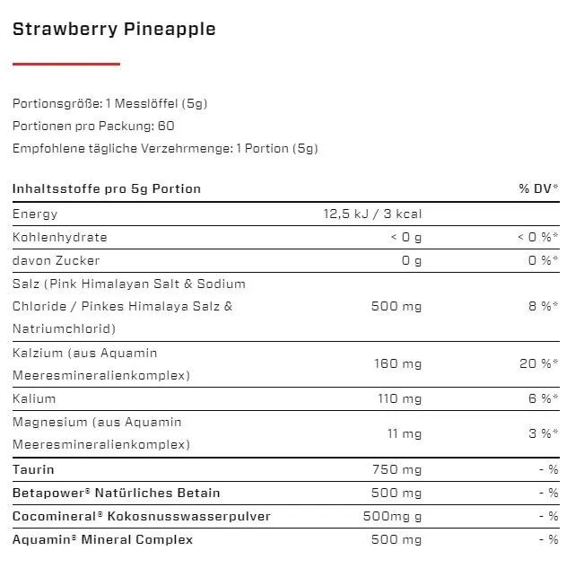 VAST Hydro Poudre Boisson Électrolyte Strawberry Pineapple 300g 2/2