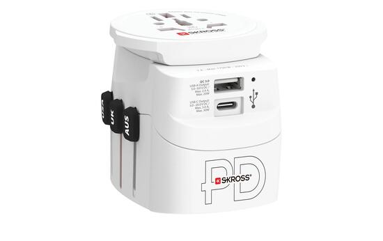 SKROSS Reiseadapter Pro Light USB-A & C AC30PD Weltreise