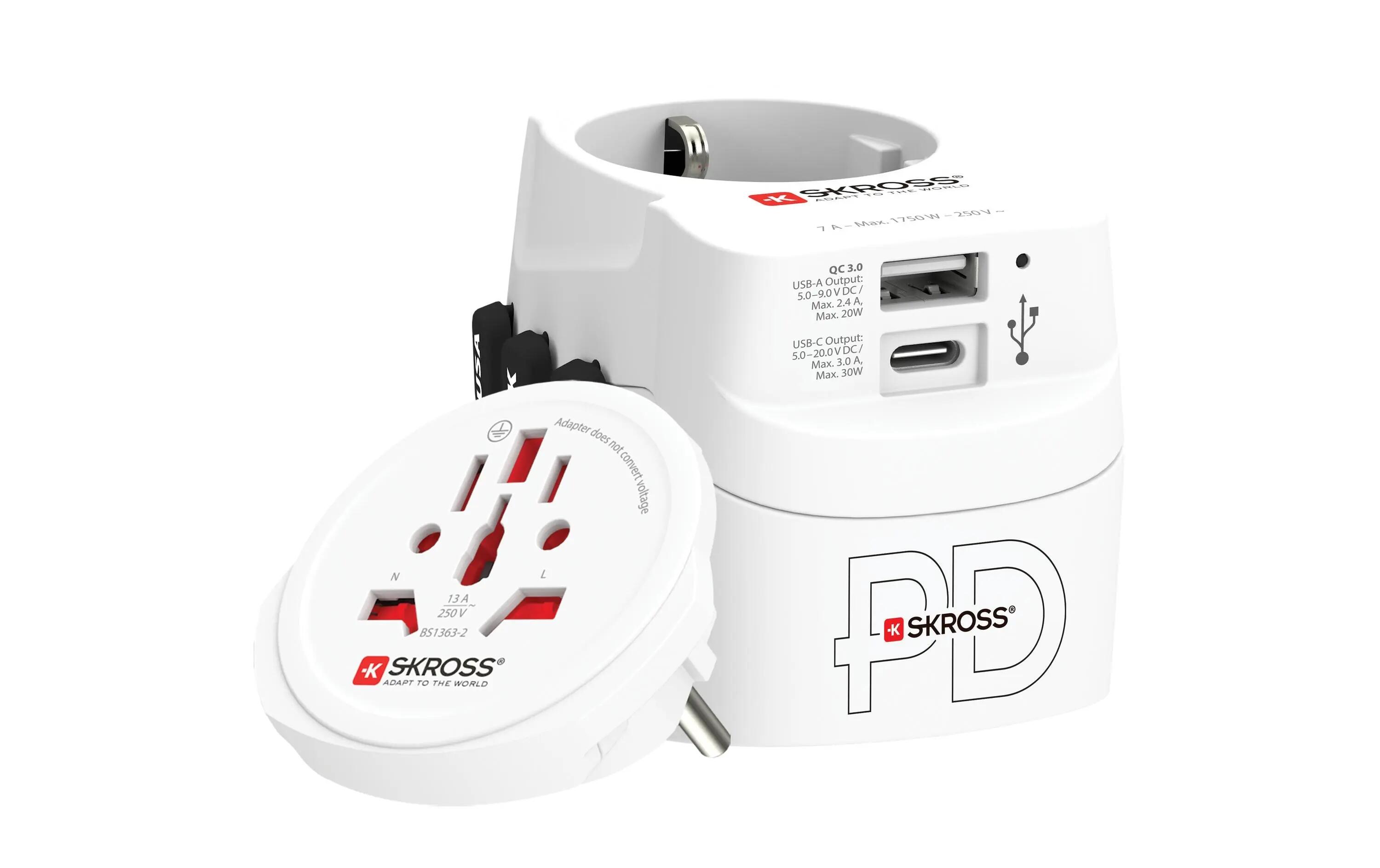 SKROSS Reiseadapter Pro Light USB-A & C AC30PD Weltreise 2/3
