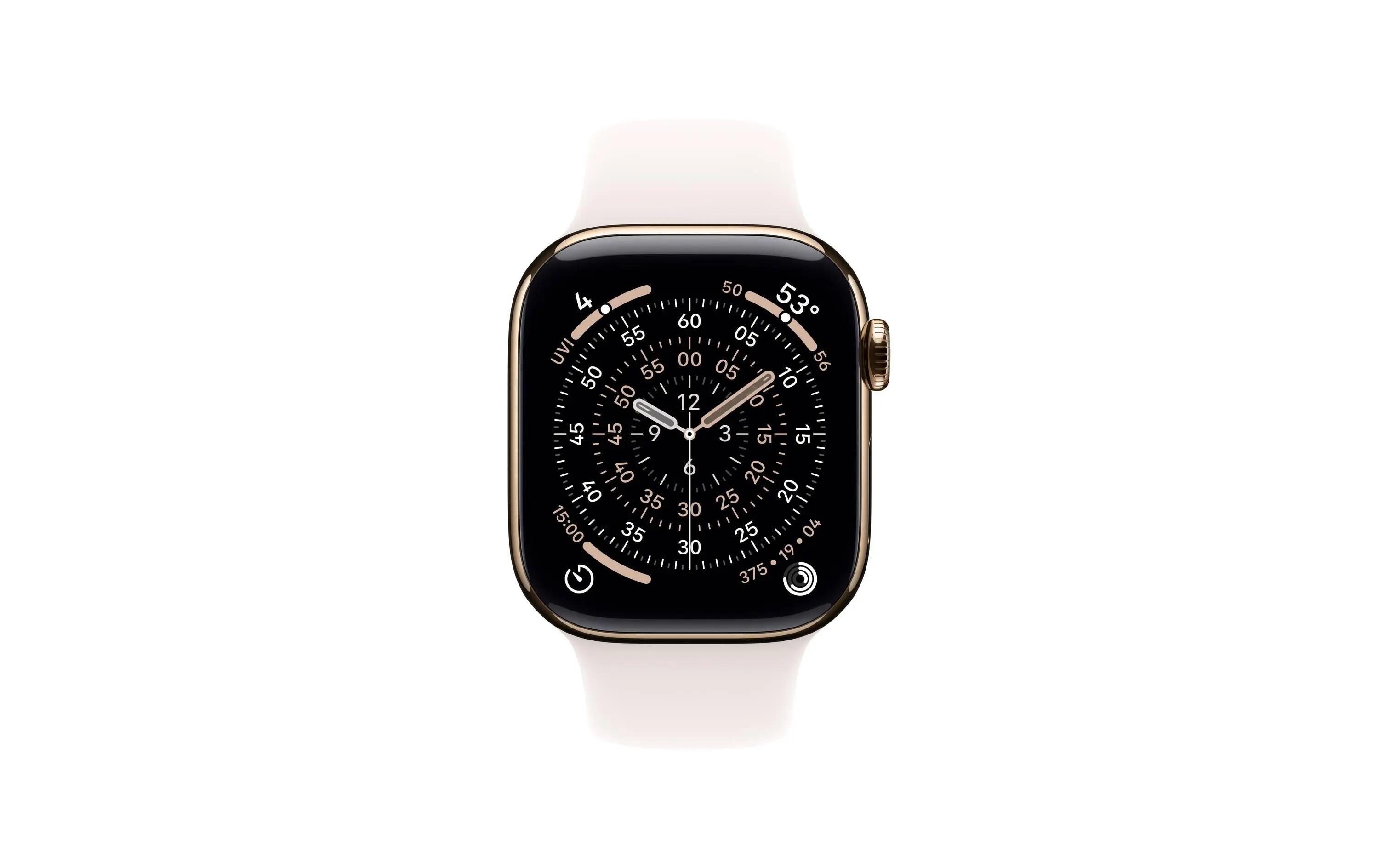 Apple Watch Series 11 42mm LTE Gold Titanium Light Blush M/L 2/3