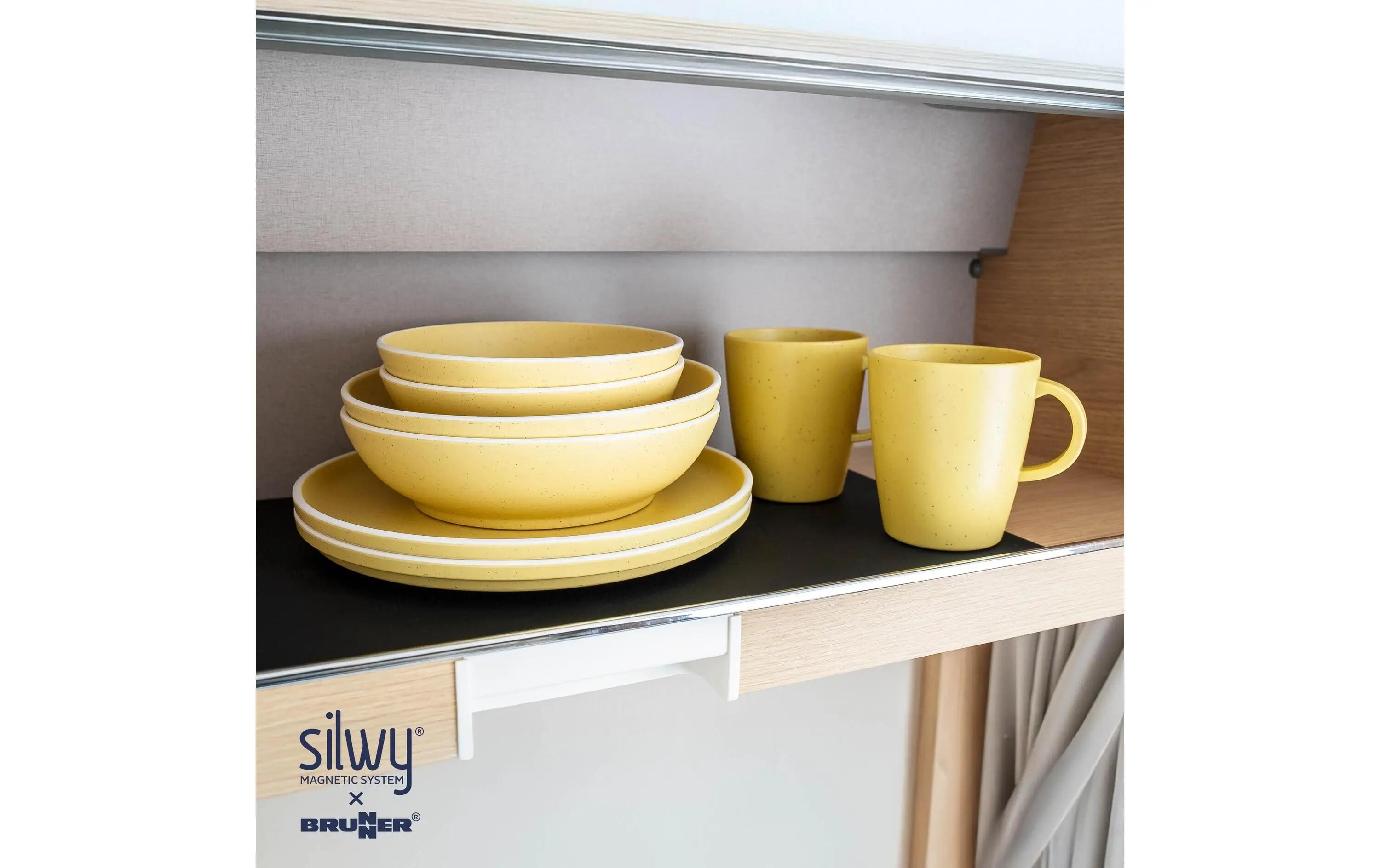 Silwy Magnetic Plastic Tableware Set Dolomit Yellow 11 pcs 2/2