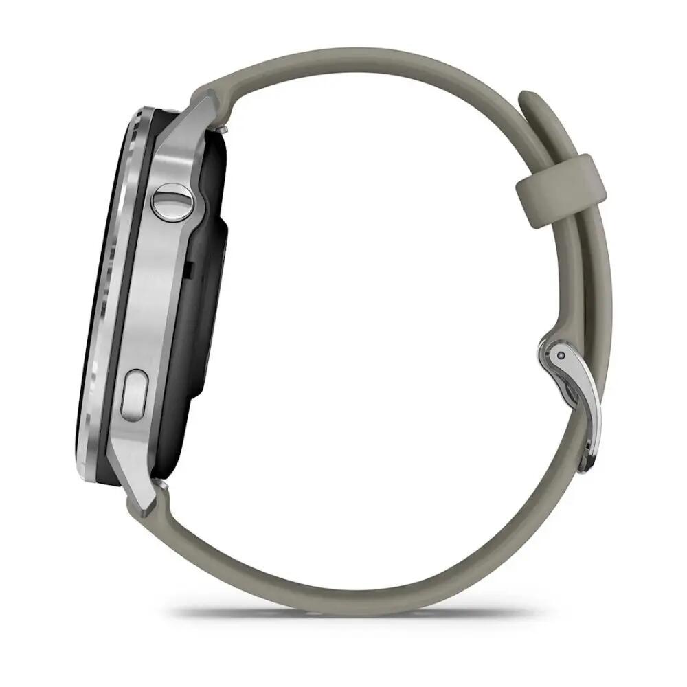 Reloj Deportivo Venu 4 45mm Silver correa de silicona Gray running Gris Garmin 3/3