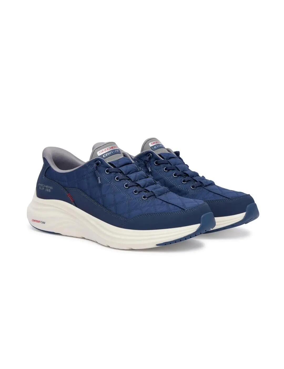 Zapatillas para Hombre Skechers Contour foam slip-ins Marino 2/4