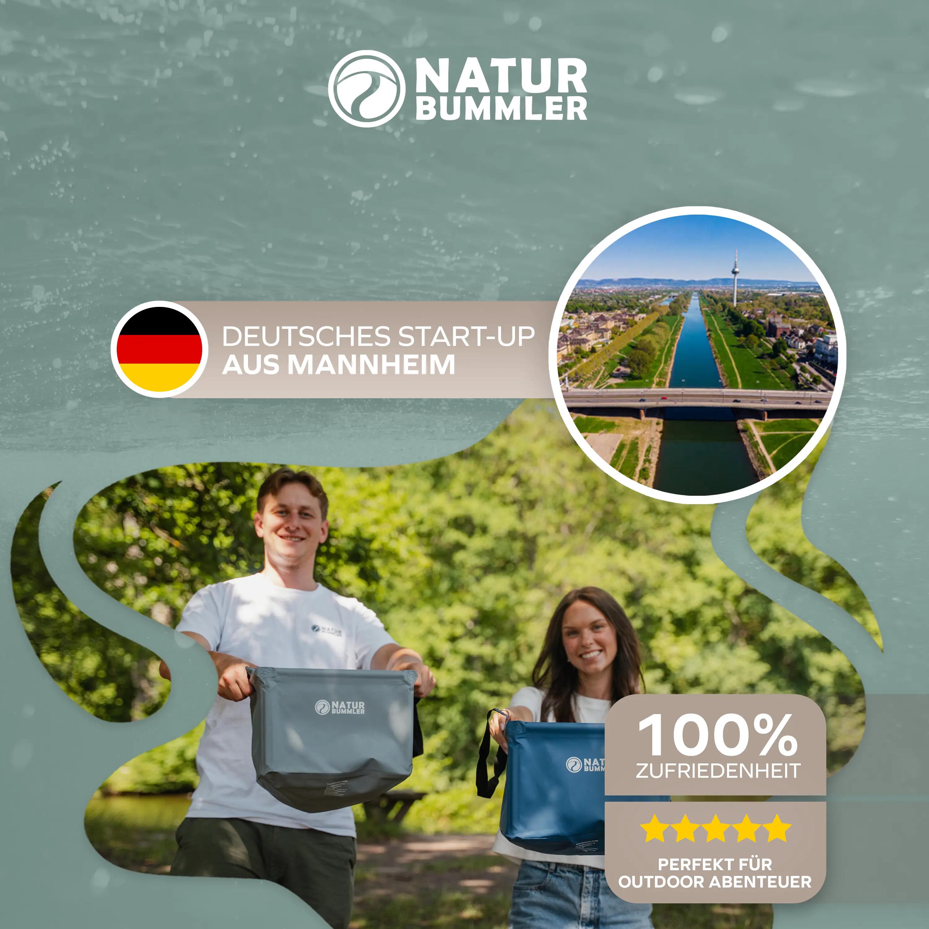 Camping Spülschüssel faltbar 18 L mit Ablassschlaufe und Haken CampBowl+ Grau 6/6
