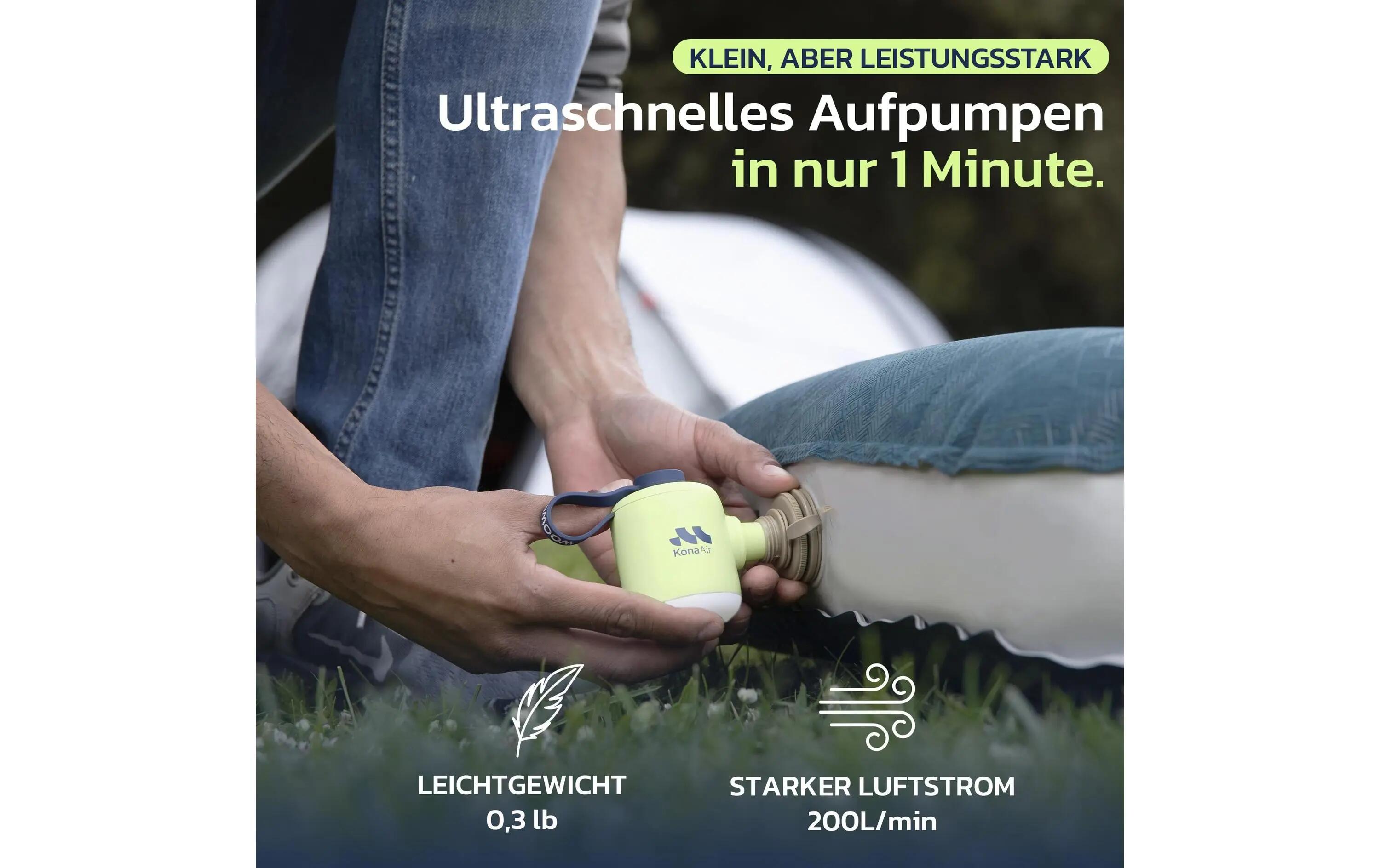 Woowind Kona Air Mini-Luftpumpe Lime 2000 mAh 3/3