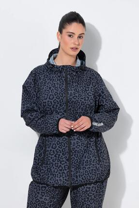 Femme Veste de pluie imperméable motif léopard capuche et visière