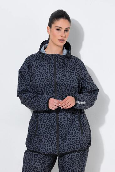 Femme Veste de pluie imperméable motif léopard capuche et visière