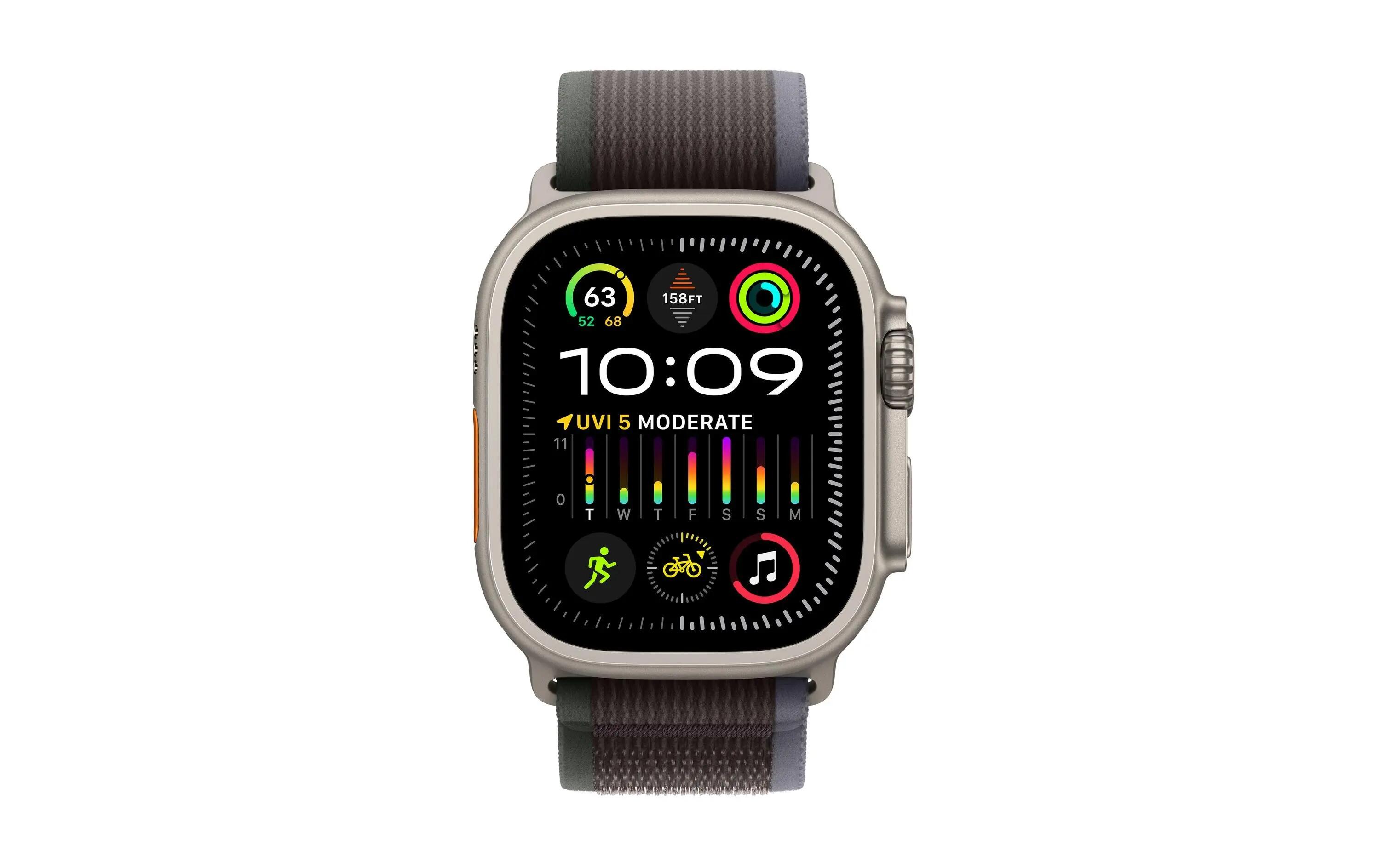 Apple Watch Ultra 2 Trail Loop Bleu/Noir M/L 2/3