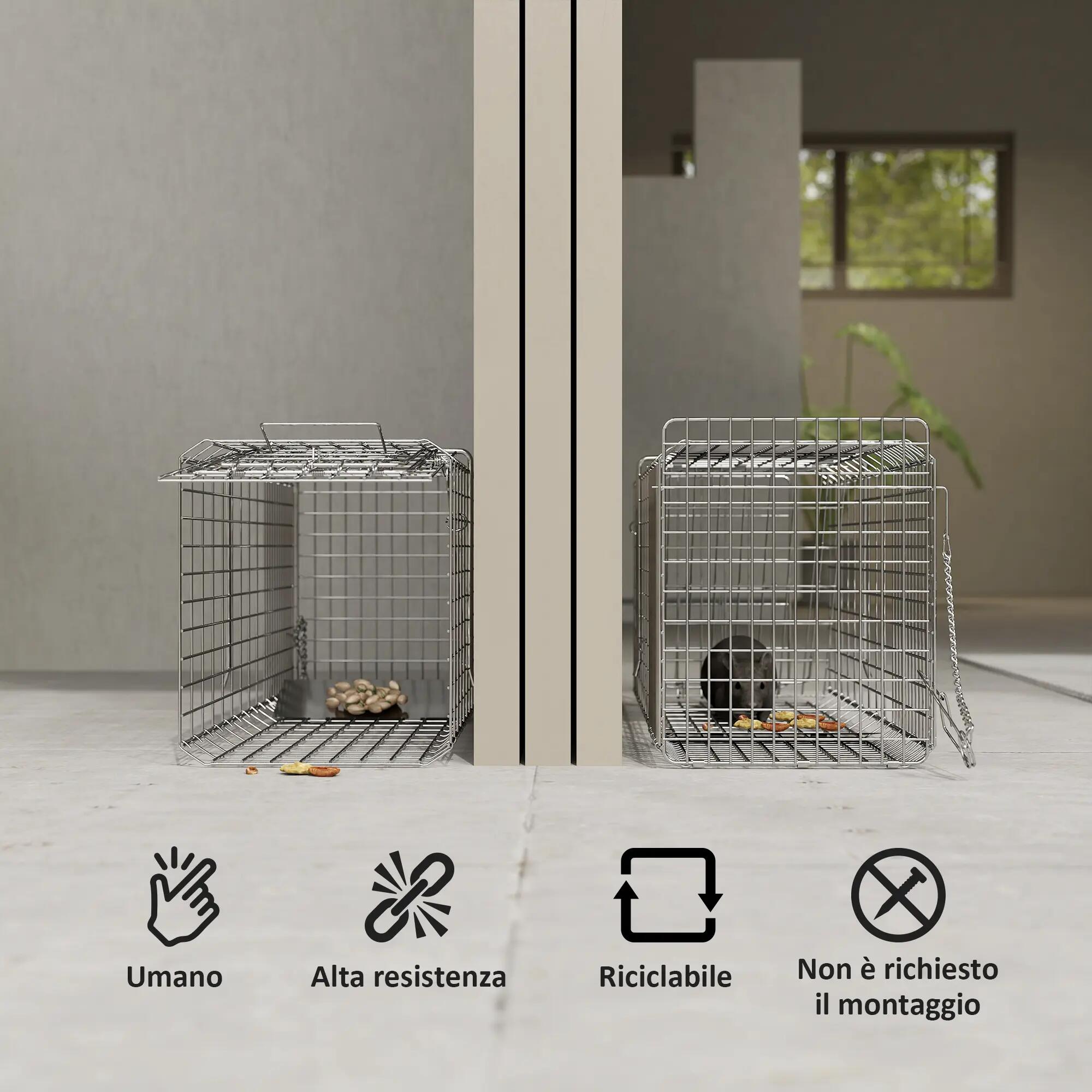 Piège pliable en acier pour rats, souris et ragondins 6/9