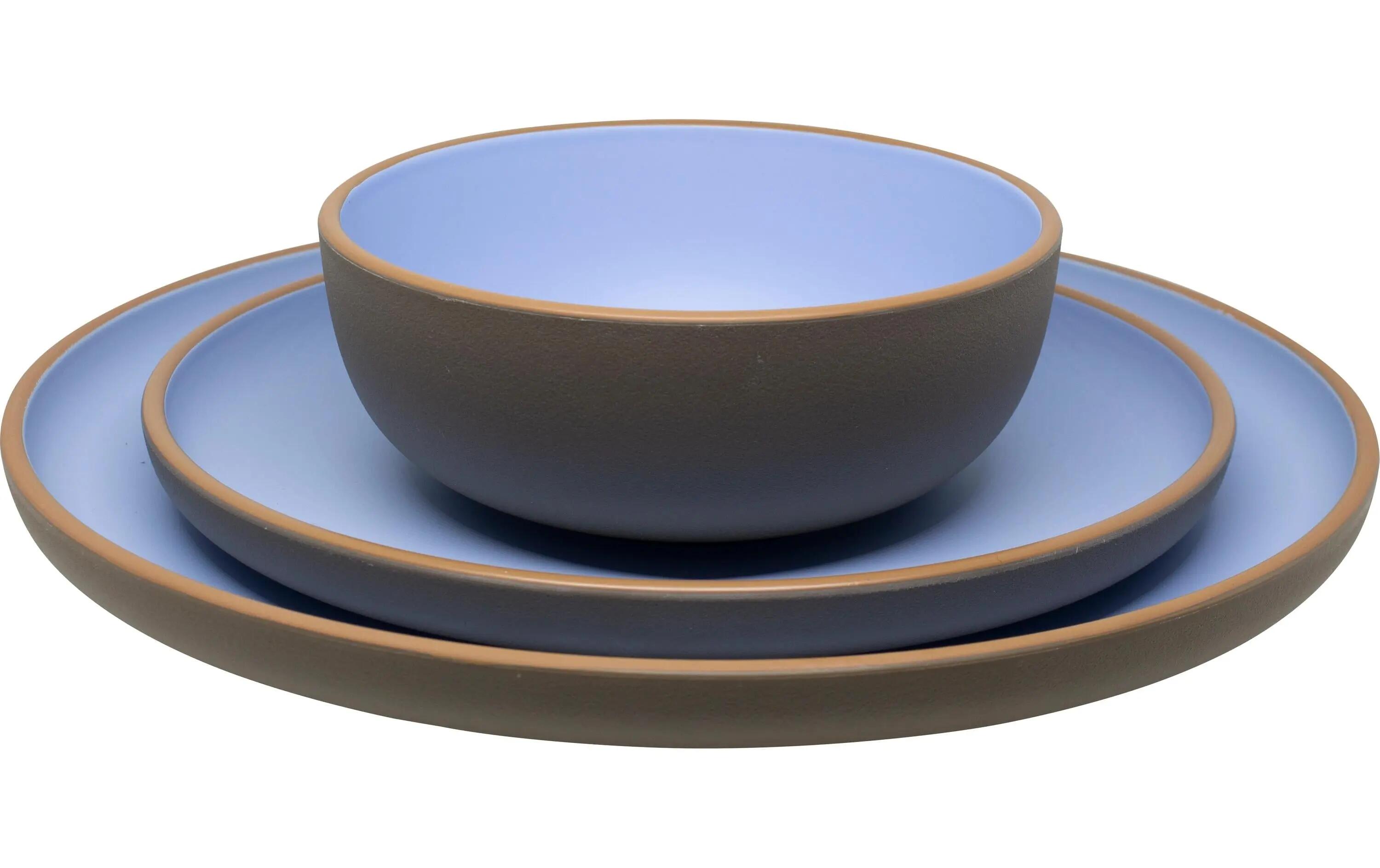 Eurotrail Florence Set stoviglie 12 pezzi blu chiaro/taupe 2/3