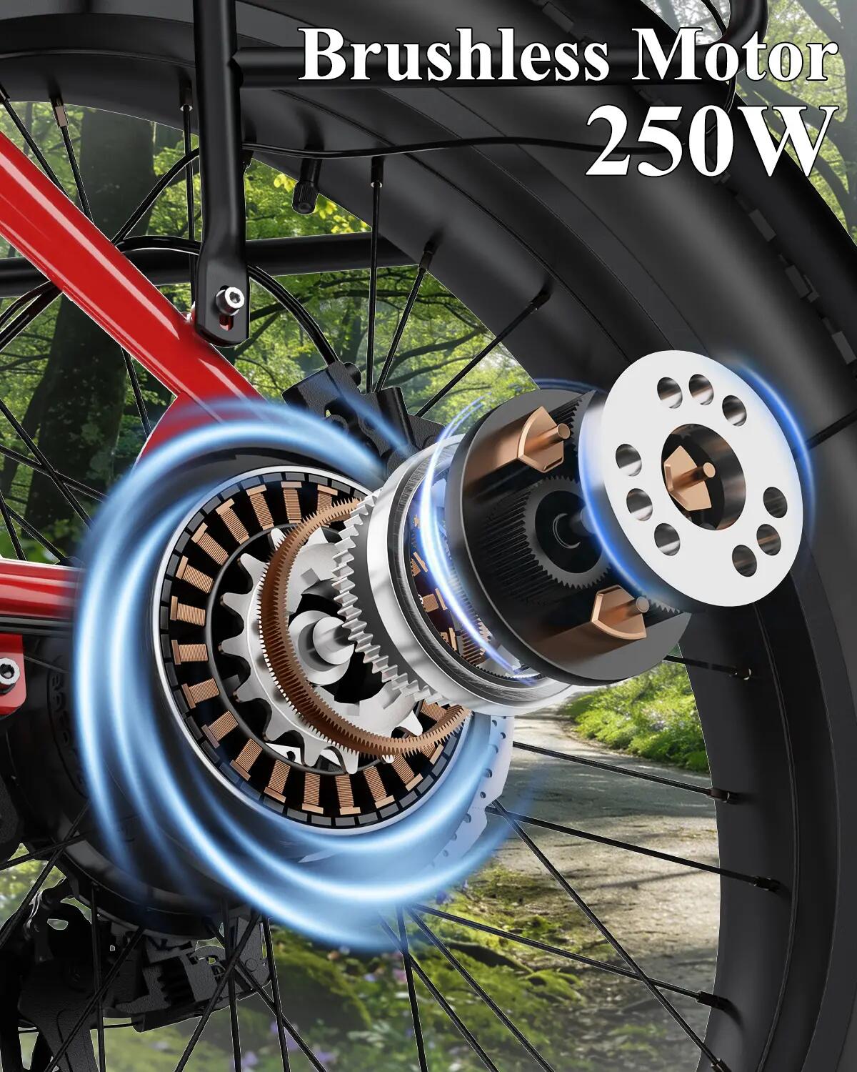 Bicicleta eléctrica Bodywel D9 con batería de 48 V y 15 Ah, LED y aplicación 3/6