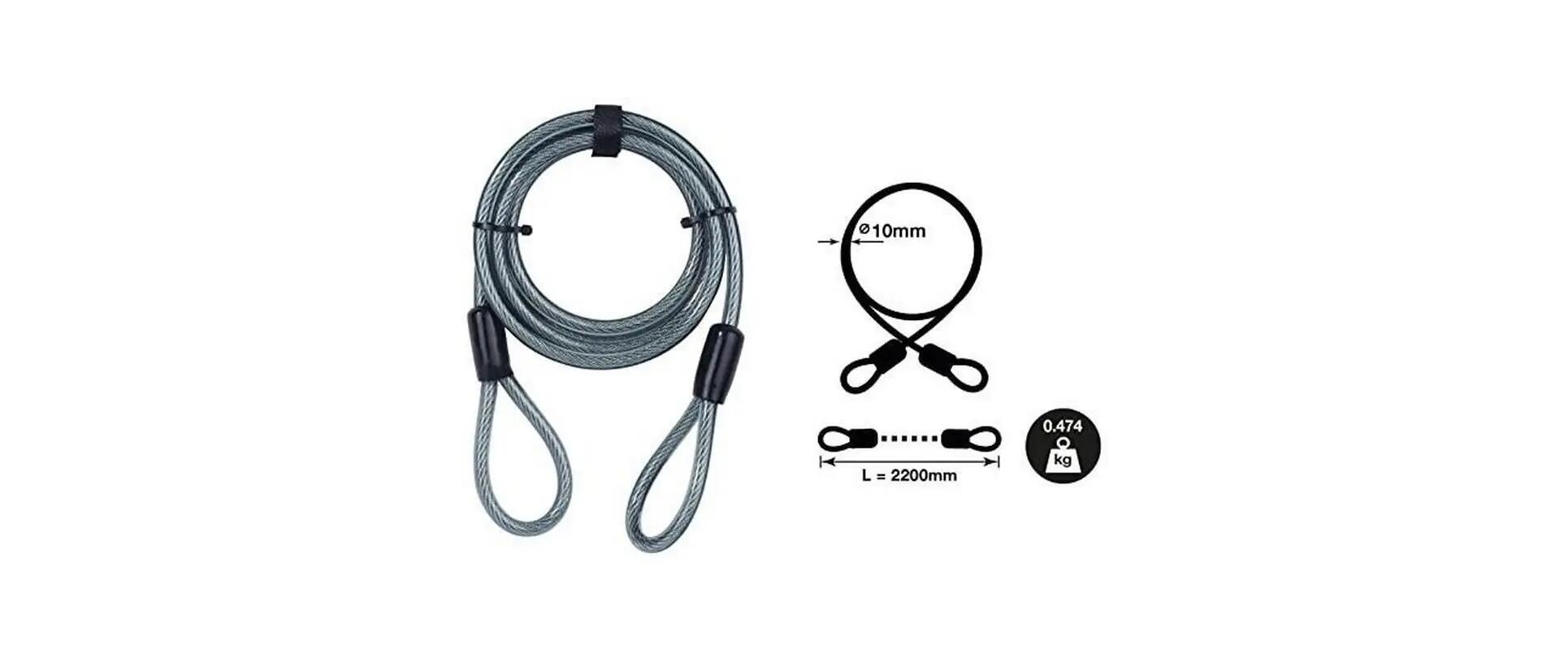 Yale YC1 Cavo di sicurezza bici 220 cm 3/3