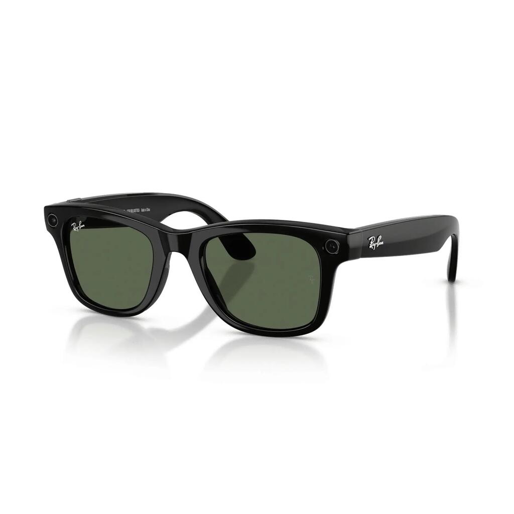 Ray-Ban META AI Sun Wayfarer Sunglasses Black Green