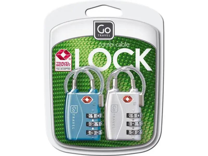 GOTravel Cadenas à combinaison Combi Cable TSA, lot de 2 2/2