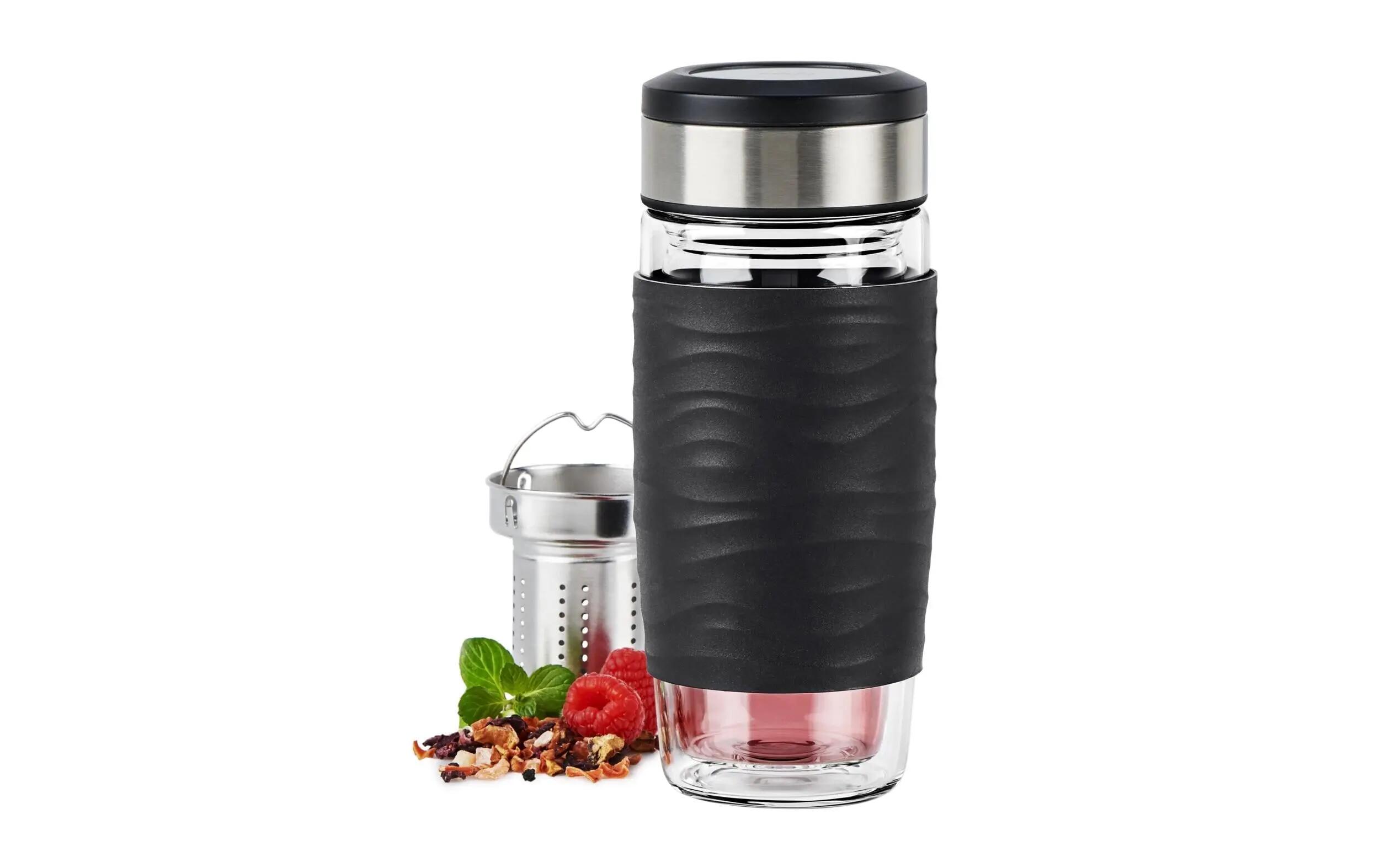 Emsa Tea2go Teebecher Glas 420 ml Schwarz 3/3