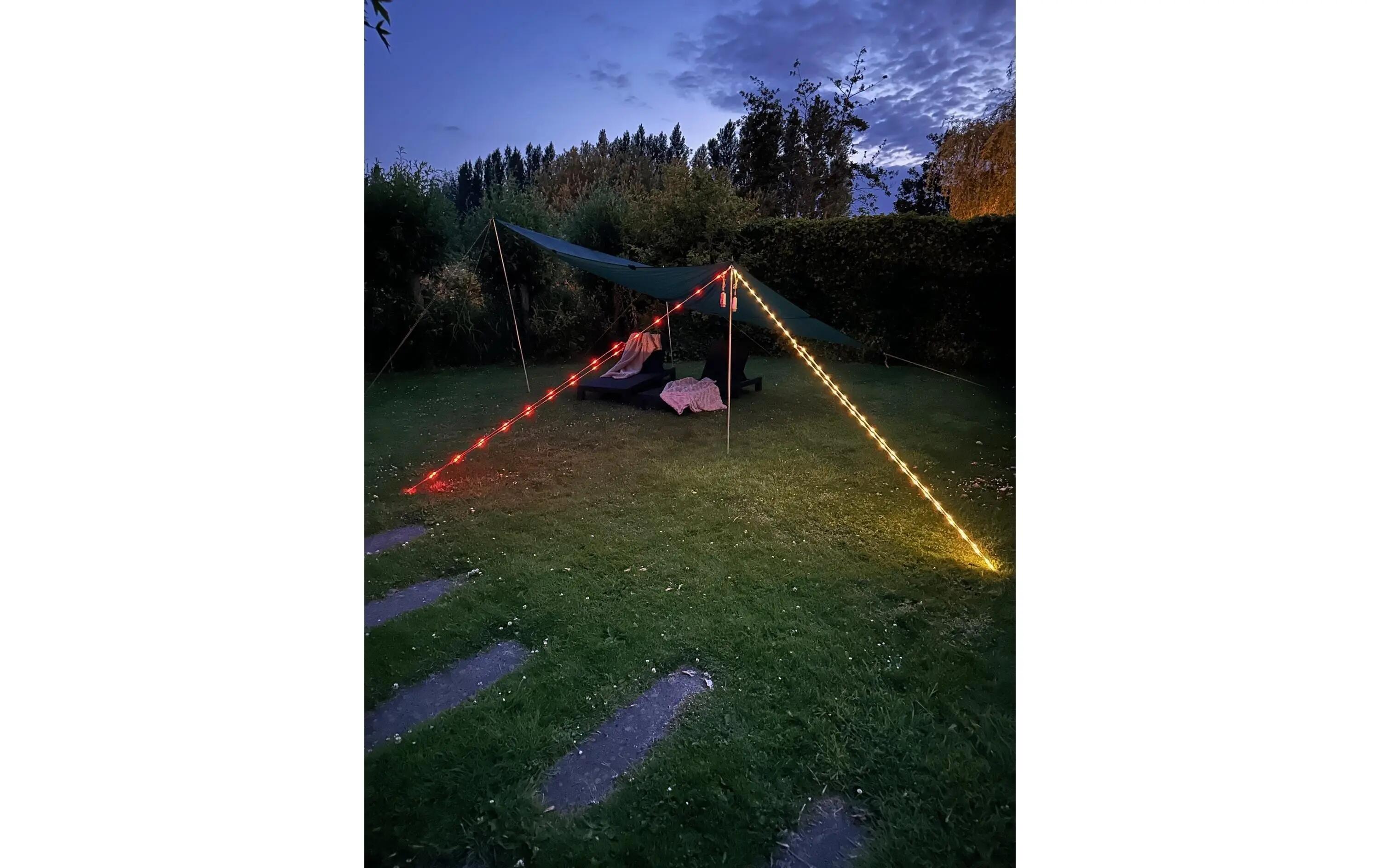 Eurotrail Deco-Abspannleine beleuchtet 5 m Flougelb 2/2