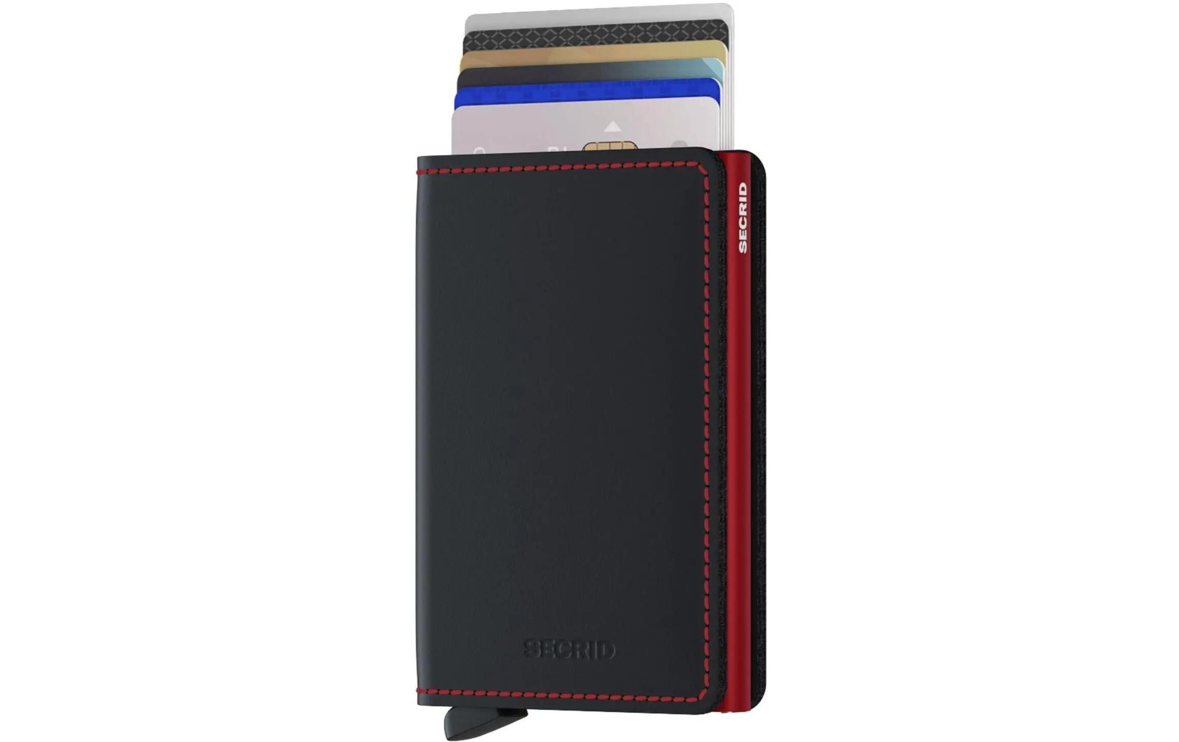 SECRID Slimwallet Matte Black Red Portafoglio 3/3