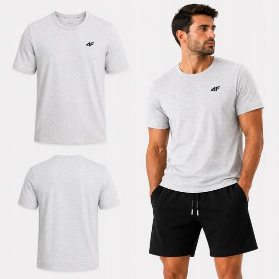 Koszulka męska 4F - bawełniany T-shirt, regular fit.