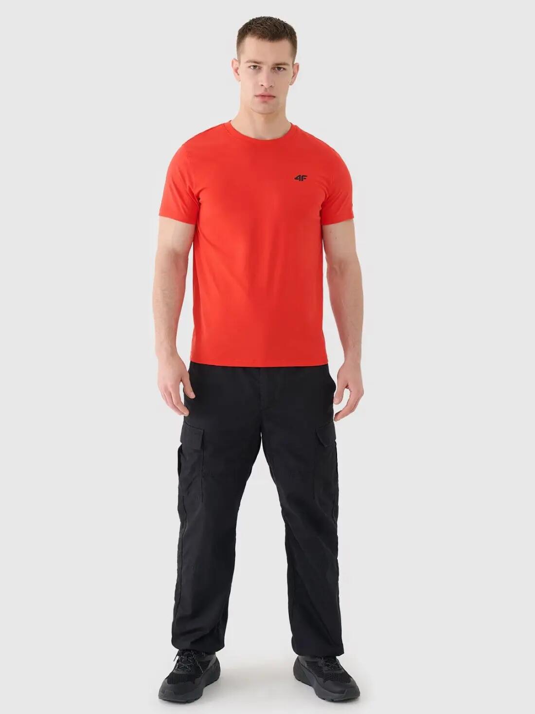 T-SHIRT MĘSKI 4F KOSZULKA BAWEŁNIANA SPORTOWA  TTSHM2256 3/4