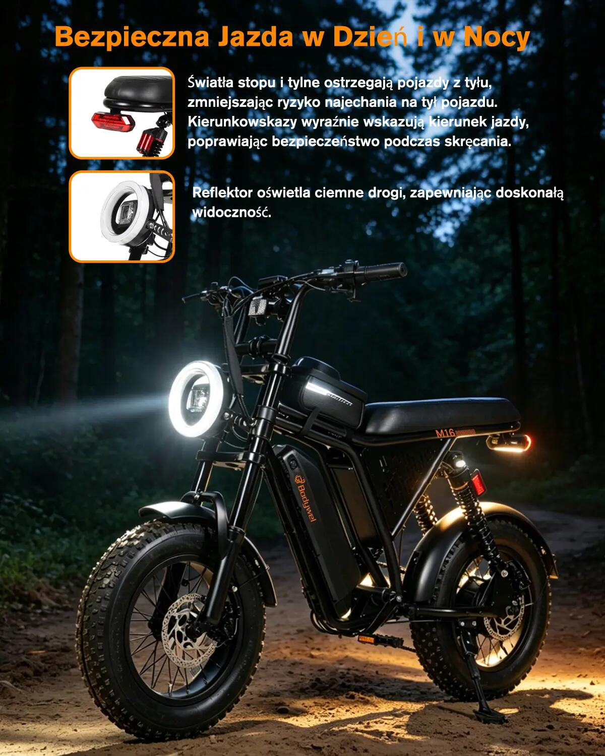 Bodywel M16 PRO terepjáró elektromos kerékpár, 48V 15Ah, teljes felfüggesztés 7/7
