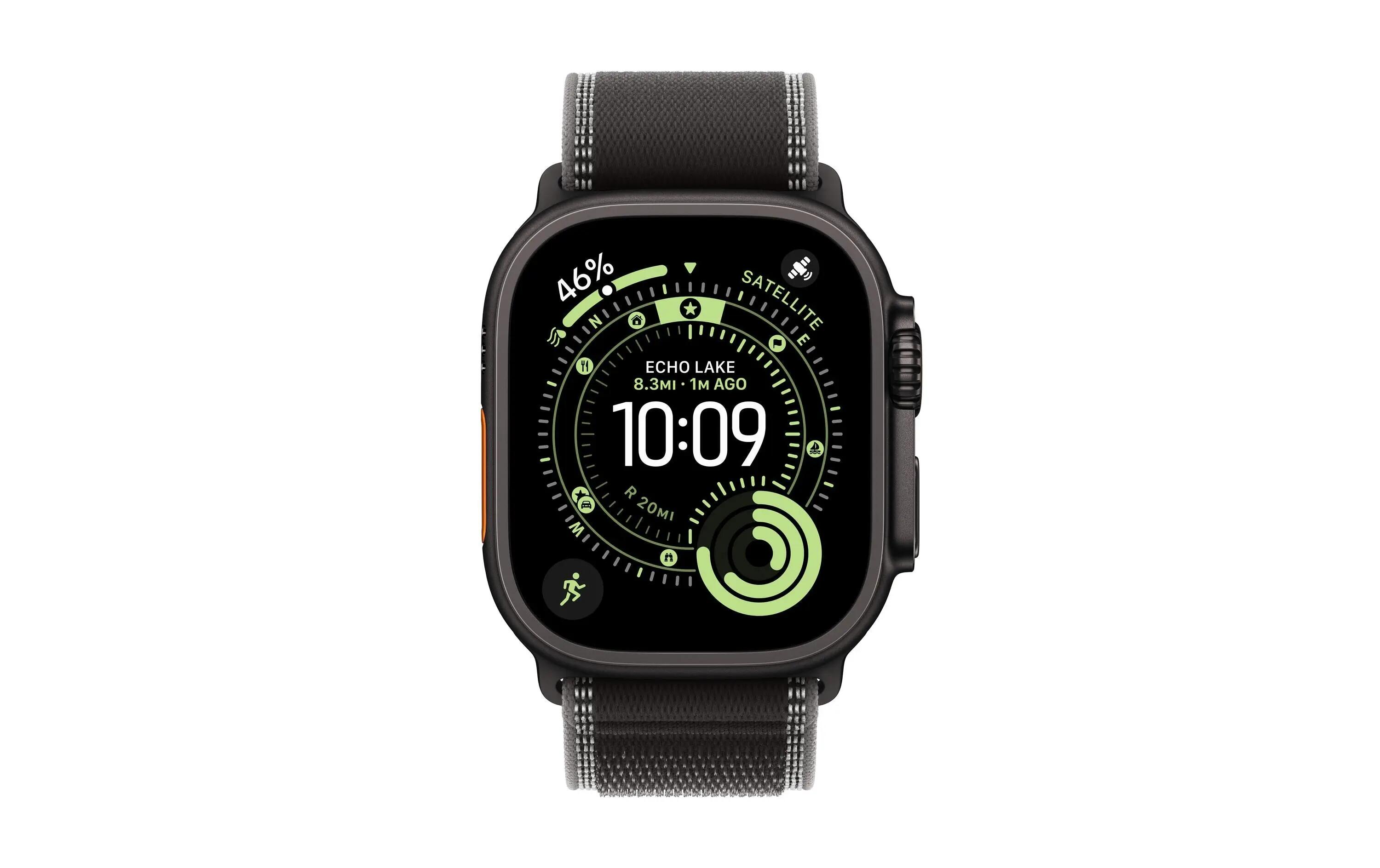 Apple Watch Ultra 3 Titan Schwarz Trail Loop M/L 2/3