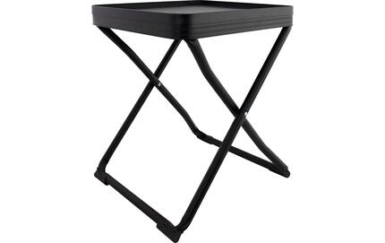 Tabouret de camping Eurotrail Bari avec plateau Noir/Gris