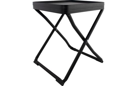 Tabouret de camping Eurotrail Bari avec plateau Noir/Gris