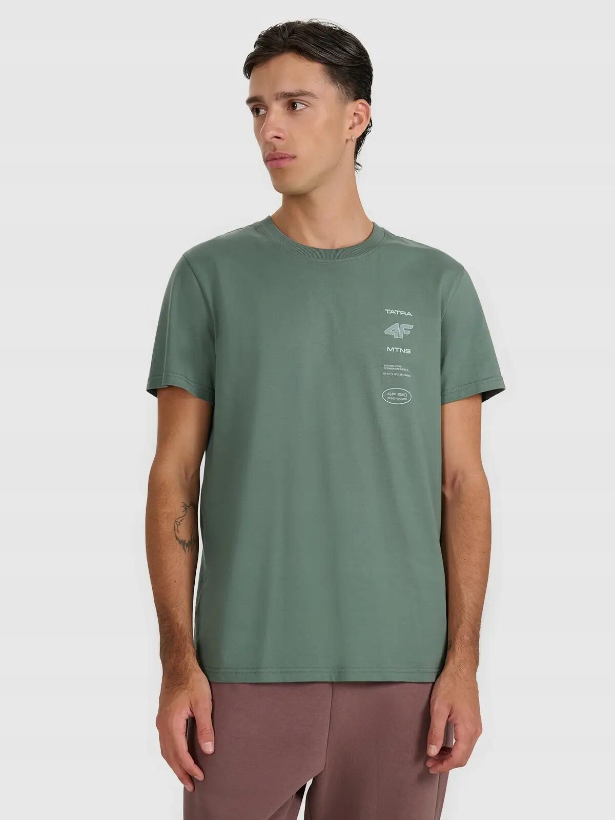T-SHIRT MĘSKI 4F KOSZULKA APRES SKI BAWEŁNIANA TTSHM2402 3/6