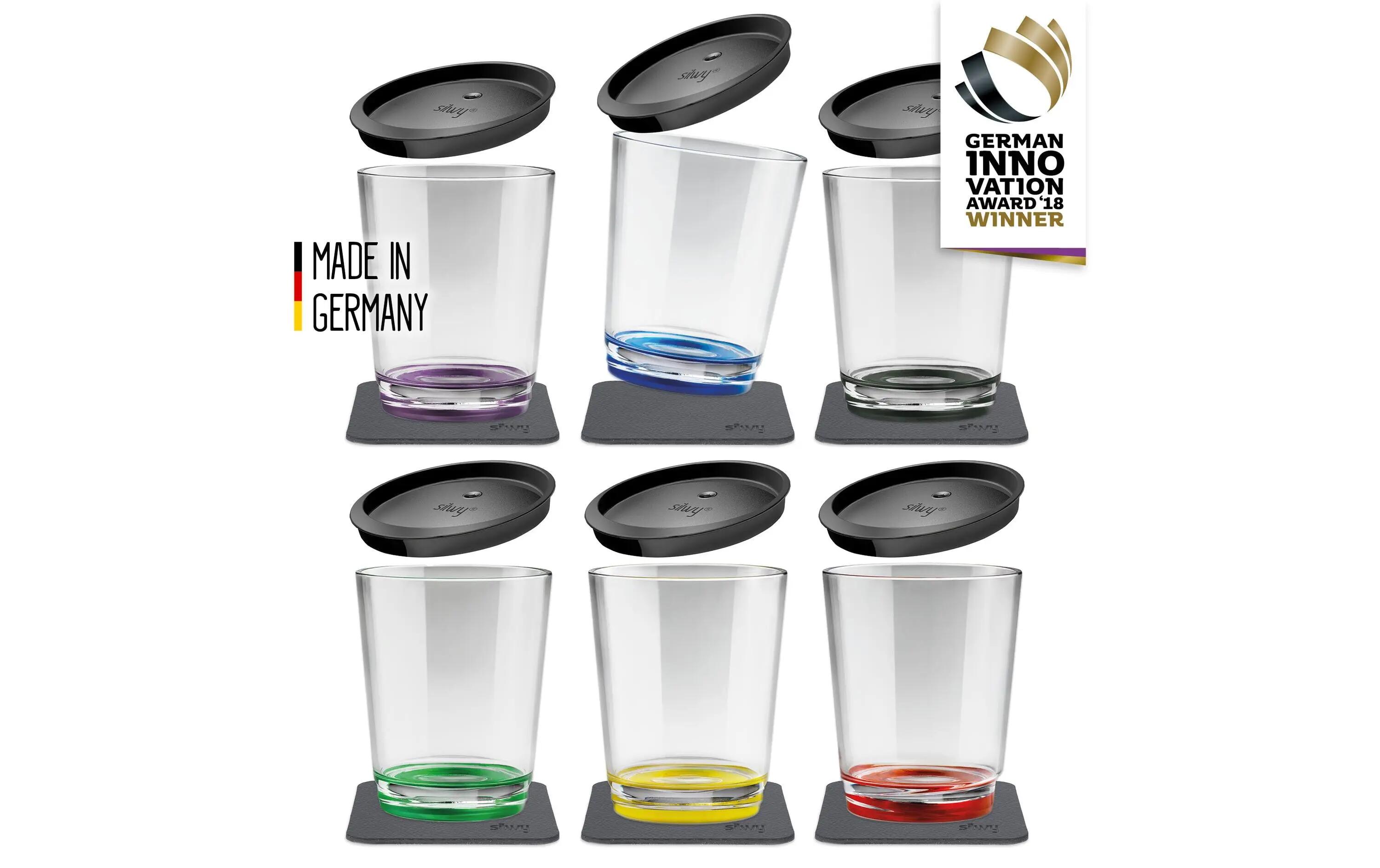 Silwy Set 6 tasses magnétiques, multicolore, sans BPA 2/3