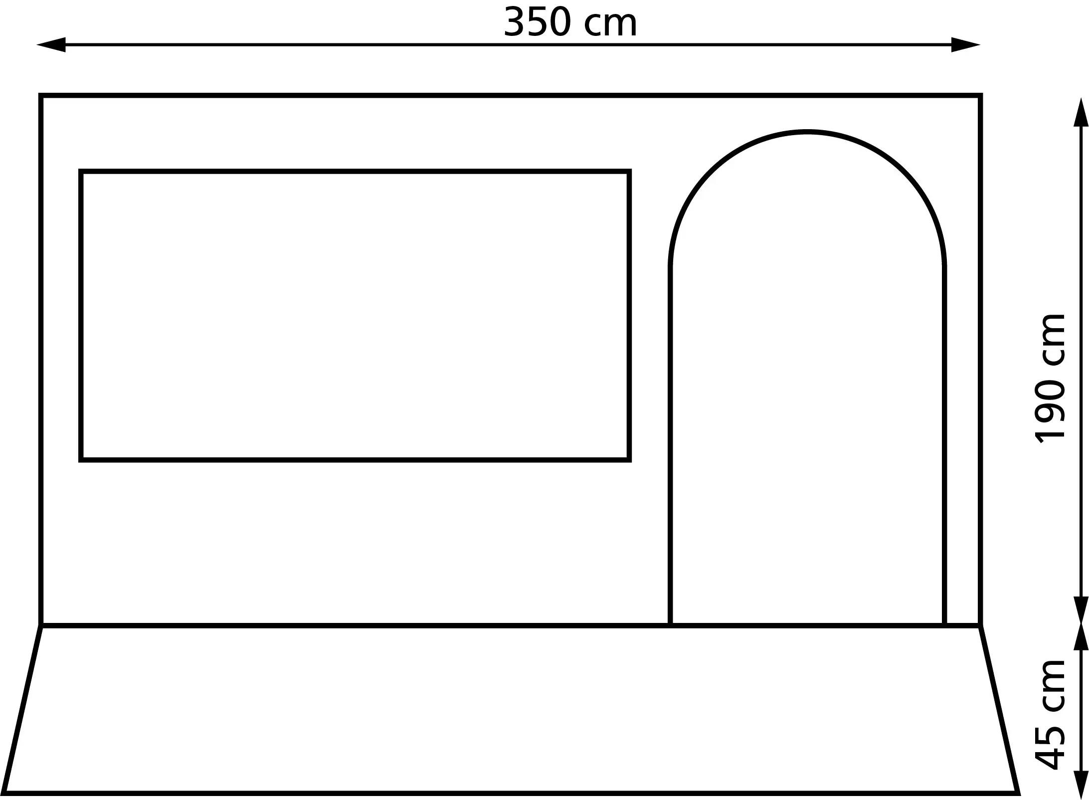Eurotrail Narvik 350 Set Awning Tent 3/4